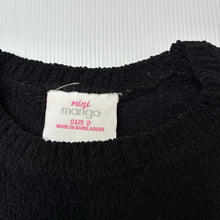 Load image into Gallery viewer, Girls Mango, black knitted sweater / jumper, GUC, size 2,  