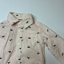 Load image into Gallery viewer, Boys Carters, cotton shirtall / romper, dinosaurs, GUC, size 12 months,  