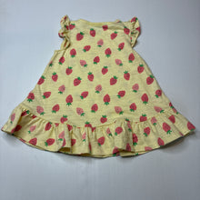 Load image into Gallery viewer, Girls Garanimals, soft feel lightweight casual dress, strawberries, EUC, size 12 months, L: 40cm