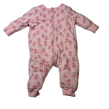 Load image into Gallery viewer, Girls Dymples, wadded cotton winter zip romper, EUC, size 00,  