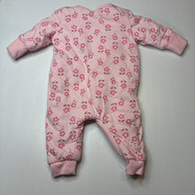 Load image into Gallery viewer, Girls Dymples, wadded cotton winter zip romper, EUC, size 00,  