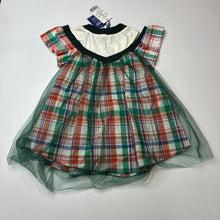 Load image into Gallery viewer, Girls BEIBEI DOUDING, checked cotton &amp; tulle dress, NEW, size 3, L: 55cm
