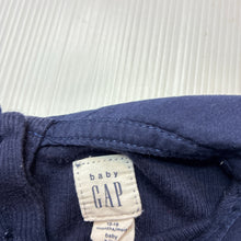 Load image into Gallery viewer, Girls GAP, navy ribbed cotton bodysuit / romper, GUC, size 1,  