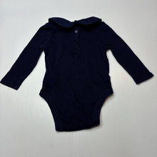 Load image into Gallery viewer, Girls GAP, navy ribbed cotton bodysuit / romper, GUC, size 1,  