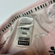 Load image into Gallery viewer, Girls Bonds, zip wondersuit / zippy / romper, strawberry milkshake, GUC, size 00,  
