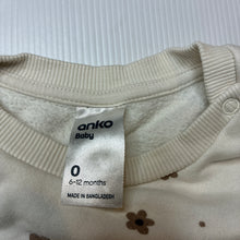 Load image into Gallery viewer, Girls Anko, fleece lined floral sweater / jumper, GUC, size 0,  