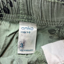 Load image into Gallery viewer, Boys Anko, lightweight coton shorts, elasticated, dinosaurs, EUC, size 3,  