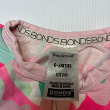 Load image into Gallery viewer, Girls Bonds, zip wondersuit / zippy / romper, GUC, size 000,  