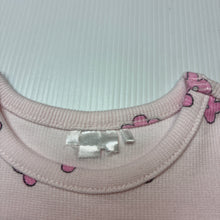 Load image into Gallery viewer, Girls pink, floral ribbed tee / top, EUC, size 00-0,  