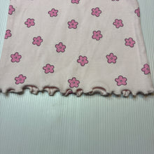 Load image into Gallery viewer, Girls pink, floral ribbed tee / top, EUC, size 00-0,  