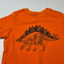 Load image into Gallery viewer, Boys Favourites, orange cotton tee / top, dinosaur, EUC, size 2,  