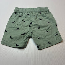 Load image into Gallery viewer, Boys Anko, embroidered cotton shorts, elasticated, dinosaurs, EUC, size 0,  