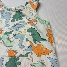 Load image into Gallery viewer, Unisex Baby Berry, stretchy summer romper, dinosaurs, GUC, size 1,  