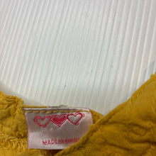 Load image into Gallery viewer, Girls yellow, cotton romper, GUC, size 000,  