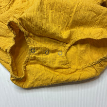 Load image into Gallery viewer, Girls yellow, cotton romper, GUC, size 000,  
