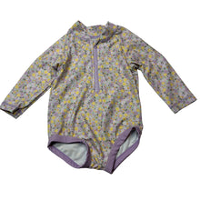 Load image into Gallery viewer, Girls Baby Berry, floral long sleeve swim one-piece, EUC, size 0,  