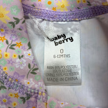 Load image into Gallery viewer, Girls Baby Berry, floral long sleeve swim one-piece, EUC, size 0,  
