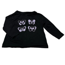 Load image into Gallery viewer, Girls Anko, black cotton long sleeve tee / top, EUC, size 1,  