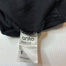 Load image into Gallery viewer, Girls Anko, black cotton long sleeve tee / top, EUC, size 1,  
