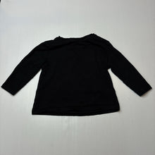 Load image into Gallery viewer, Girls Anko, black cotton long sleeve tee / top, EUC, size 1,  