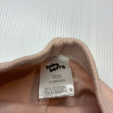 Load image into Gallery viewer, Girls Baby Berry, pink ribbed footed leggings / bottoms, GUC, size 000,  