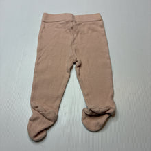 Load image into Gallery viewer, Girls Baby Berry, pink ribbed footed leggings / bottoms, GUC, size 000,  