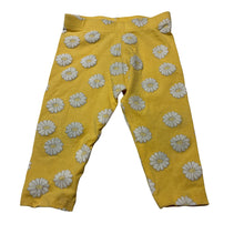 Load image into Gallery viewer, Girls Dymples, yellow floral leggings / bottoms, FUC, size 00,  