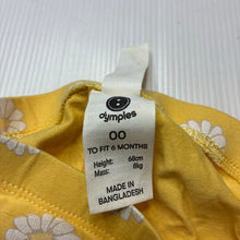 Load image into Gallery viewer, Girls Dymples, yellow floral leggings / bottoms, FUC, size 00,  