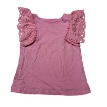 Load image into Gallery viewer, Girls Anko, broderie trim pink cotton top, EUC, size 4,  