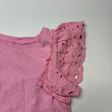 Load image into Gallery viewer, Girls Anko, broderie trim pink cotton top, EUC, size 4,  