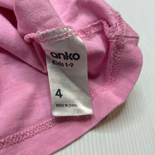 Load image into Gallery viewer, Girls Anko, broderie trim pink cotton top, EUC, size 4,  