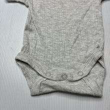 Load image into Gallery viewer, Unisex Anko, grey marle ribbed bodysuit / romper, EUC, size 0000,  