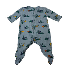 Load image into Gallery viewer, Boys Dymples, soft cotton zip coverall / romper, dinosaurs, GUC, size 0000,  