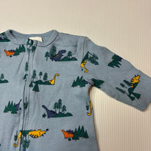 Load image into Gallery viewer, Boys Dymples, soft cotton zip coverall / romper, dinosaurs, GUC, size 0000,  