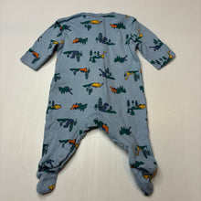 Load image into Gallery viewer, Boys Dymples, soft cotton zip coverall / romper, dinosaurs, GUC, size 0000,  