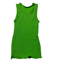 Load image into Gallery viewer, Unisex Bub Wear, green ribbed cotton singlet top, EUC, size 000,  