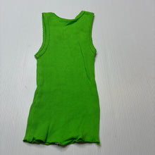 Load image into Gallery viewer, Unisex Bub Wear, green ribbed cotton singlet top, EUC, size 000,  