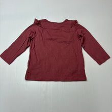 Load image into Gallery viewer, Girls Anko, broderie trim cotton long sleeve top, EUC, size 0,  