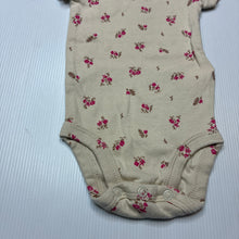 Load image into Gallery viewer, Girls Carters, floral cotton bodysuit / romper, EUC, size 000,  