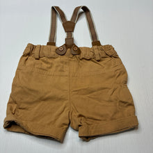 Load image into Gallery viewer, Boys Baby Baby, cotton shorts, elasticated, braces, EUC, size 00,  