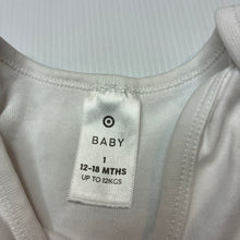 Load image into Gallery viewer, Unisex Target, white cotton bodysuit / romper, EUC, size 1,  