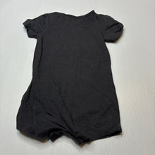 Load image into Gallery viewer, Unisex Bonds, grey stretchy romper, lion &amp; mouse, EUC, size 00,  