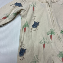 Load image into Gallery viewer, Unisex M&amp;S, Beatrix Potter Peter Rabbit cotton zip coverall / romper, EUC, size 00000,  