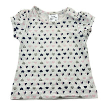 Load image into Gallery viewer, Girls Dymples, stretchy tee / top, hearts, GUC, size 000,  