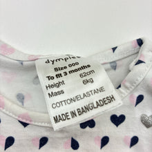 Load image into Gallery viewer, Girls Dymples, stretchy tee / top, hearts, GUC, size 000,  