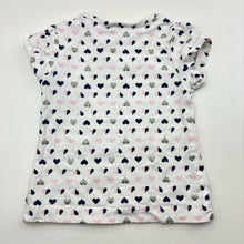 Load image into Gallery viewer, Girls Dymples, stretchy tee / top, hearts, GUC, size 000,  