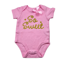Load image into Gallery viewer, Girls pink, cotton bodysuit / romper, GUC, size 6 months,  