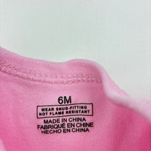 Load image into Gallery viewer, Girls pink, cotton bodysuit / romper, GUC, size 6 months,  