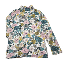 Load image into Gallery viewer, Girls Target, floral stretchy long sleeve top, discolouration on cuffs, FUC, size 8,  