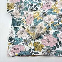 Load image into Gallery viewer, Girls Target, floral stretchy long sleeve top, discolouration on cuffs, FUC, size 8,  